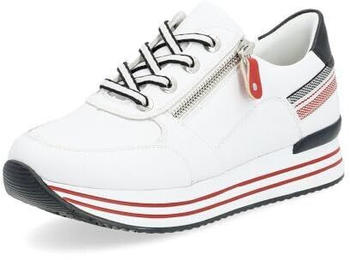 Remonte Dorndorf Leder Sneaker wei&szlig; rot