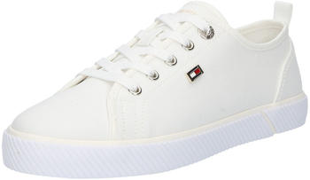 Tommy Hilfiger Enamel Flag Canvas Trainers Women (FW0FW08063) white