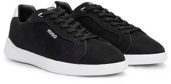 Hugo Schnür-Sneakers Kunstleder Logo-Detail Riven Tenn fknu 50524249 schwarz