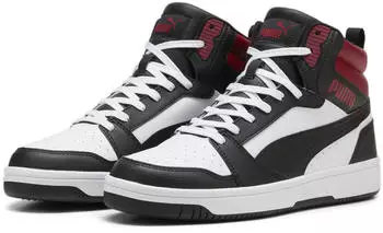 Puma Rebound v6 Sneaker weiß schwarz-intensiv rot