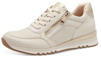 Marco Tozzi Sneaker flach Rei&szlig;verschluss beige gold