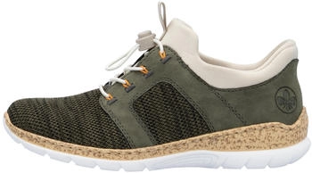 Rieker Damen Low Sneaker gr&uuml;n Textil Synthetik Mix