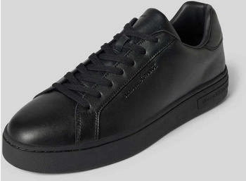 Armani Exchange Ledersneaker 'ACTION' schwarz