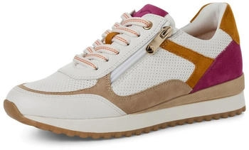 Marco Tozzi Sneaker champagner ocker mauve weiß