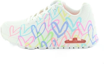 Skechers x JGoldcrown: Uno - Spread the Love white turquoise