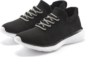 Lascana Sneaker Glitzerschnürung schwarz