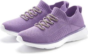 Lascana Sneaker Glitzerschnürung lila flieder