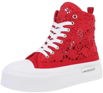 Ital Design Geflochtene High-Top Sneaker Ital-Design 3441 rot