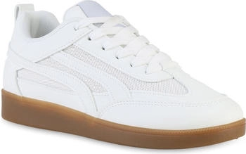 VAN HILL Sneaker Low Flach Metallic Weiss 216647