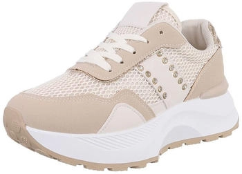 Ital Design Low-Top Sneaker Glitzer Strass Ital-Design 8919 beige