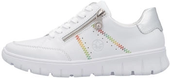 Rieker Damen Low Sneaker wei&szlig; Glattleder