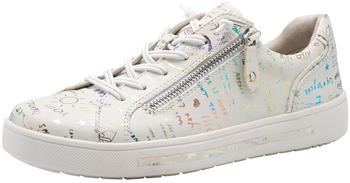 Jana Shoes Sneaker flach Reißverschluss weiß mehrfarbig