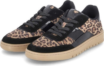 Bullboxer Damen Low Sneaker beige Leder Animal Print