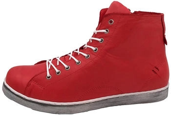 Andrea Conti Leder Sneakerboots rot