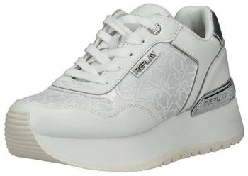 Replay Leder Textil Sneaker wei&szlig; silber