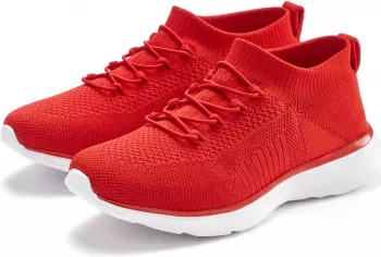 Lascana Sneaker-Slipper ultraleicht bequem vegan rot – Lascana Sneaker-Slipper ultraleicht bequem vegan rot Komfort für aktive Damen