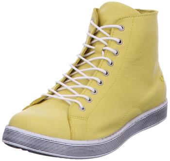 Andrea Conti Damen High Top Sneaker gelbgrün