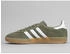 Adidas Gazelle Innen Q Panel Gummi-Sohle Trainer olive weiß