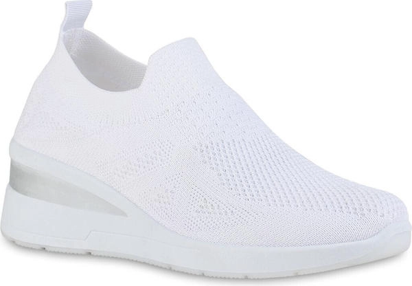 VAN HILL Damen Sneaker Wedges Keilabsatz Schuhe Profilsohle