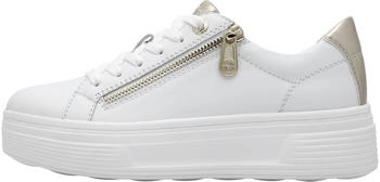 Tamaris Sneaker Leder Textil Plateausneaker wei&szlig;