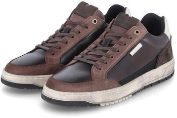 Bullboxer Low Sneaker dunkelbraun Ledermix