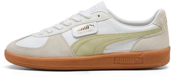 Puma Palermo Leather Sneaker weiss beige pistazienguen