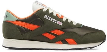 Reebok Classic Nylon Sneaker Hunter Green Pump Orange Vintage Chalk