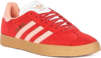 Adidas Gazelle Klassisch Wildleder Schnürer rot rosa