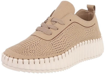 Ital Design Low-Top Sneaker perforiert Ital-Design 6255 hellbraun