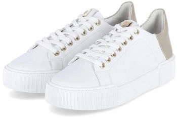 Högl Low Sneaker weiß gold Glattleder