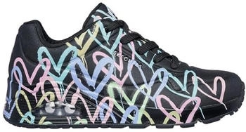 Skechers Uno Spread the Love Sneaker schwarz violett türkis