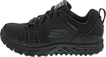 Skechers Escape Plan black leather mesh trim