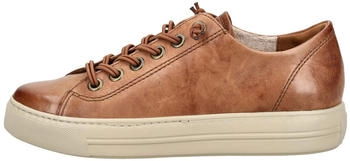 Paul Green Nubuck Leather Sneaker cognac