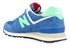 New Balance 574 blue agate/lime leaf