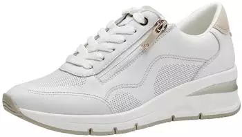 Tamaris Wedge Sneaker with Side Zipper wei&szlig;