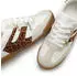 Lascana Lace-up shoe with removable decorative stones VEGAN weiß/leo
