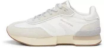 Marc O'Polo Sneaker made of suede and mesh hellgrau/weiß