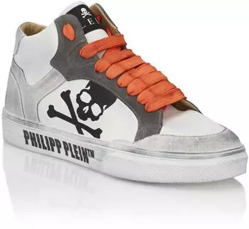 Philipp Plein Retrokickz grau/dunkelgrau/hummer/weiß