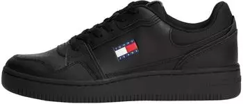 Tommy Hilfiger Retro Essential Leather Basketball Trainers schwarz