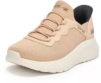 Skechers Bobs Sport Truppe Chaos Slip-Ins tan niedrig Top Sneaker Schuhe