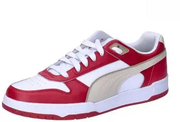 Puma Sneaker hellbeige dunkelrot wei&szlig;