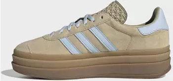 Adidas Gazelle Bold Women stone khaki/crystal sky/gold metallic