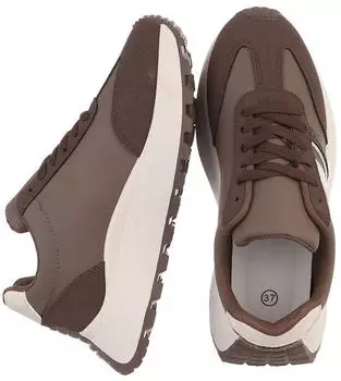 Ital Design Low-Top Sneaker with Eyelet Lacing 4309 braun