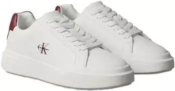 Calvin Klein CHUNKY CUPSOLE LACEUP LTH wei&szlig;/rot