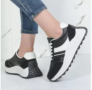 Ital Design Freizeitschuhe Lederoptik Sneakers Low (90458131) schwarz