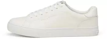 Marc O'Polo Bodil Sneaker in Fine-Grained Cowhide Leather wei&szlig;