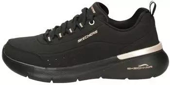 Skechers Duraleather Lace Up W Memory Foam Runners schwarz/rose gold