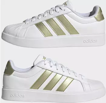 Adidas Streettalk ftwr white/gold met – Atmungsaktive Konstruktion für ganztägigen Tragekomfort