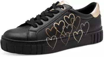 Marco Tozzi Sneaker with soft Feel Me Removable Footbed and soft Inner Lining Vegan schwarz