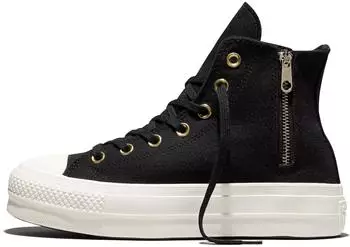 Converse Chuck Taylor All Star Platform Lift Zippers Sneaker schwarz/weiß